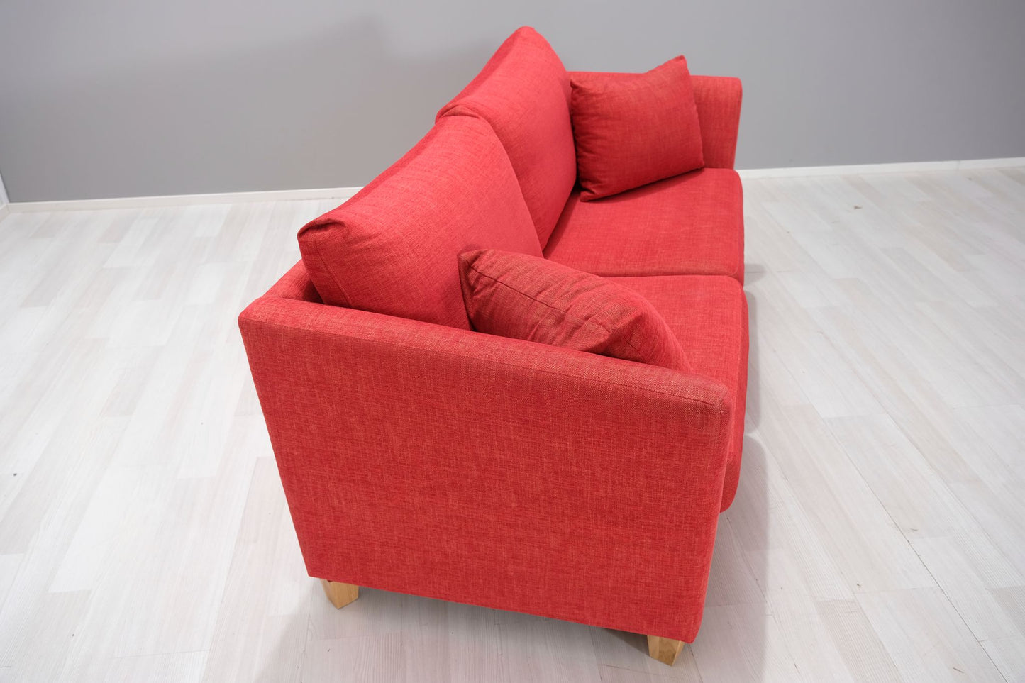 3-sits bäddsoffa röd