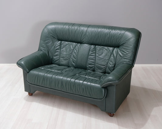 2-sits skinnsoffa mörkgrön