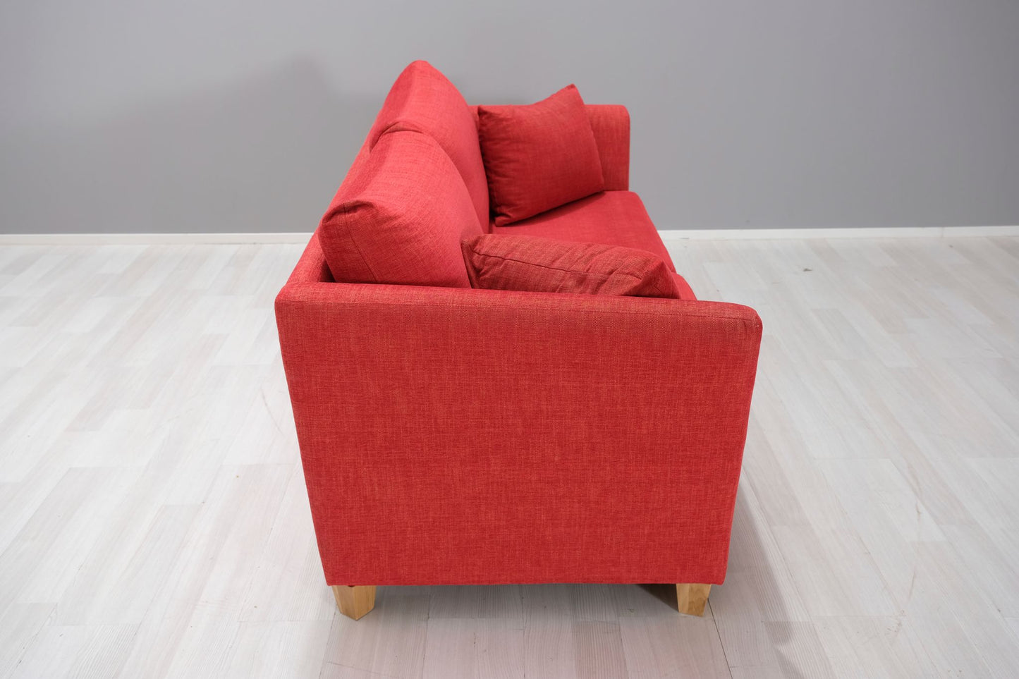 3-sits bäddsoffa röd