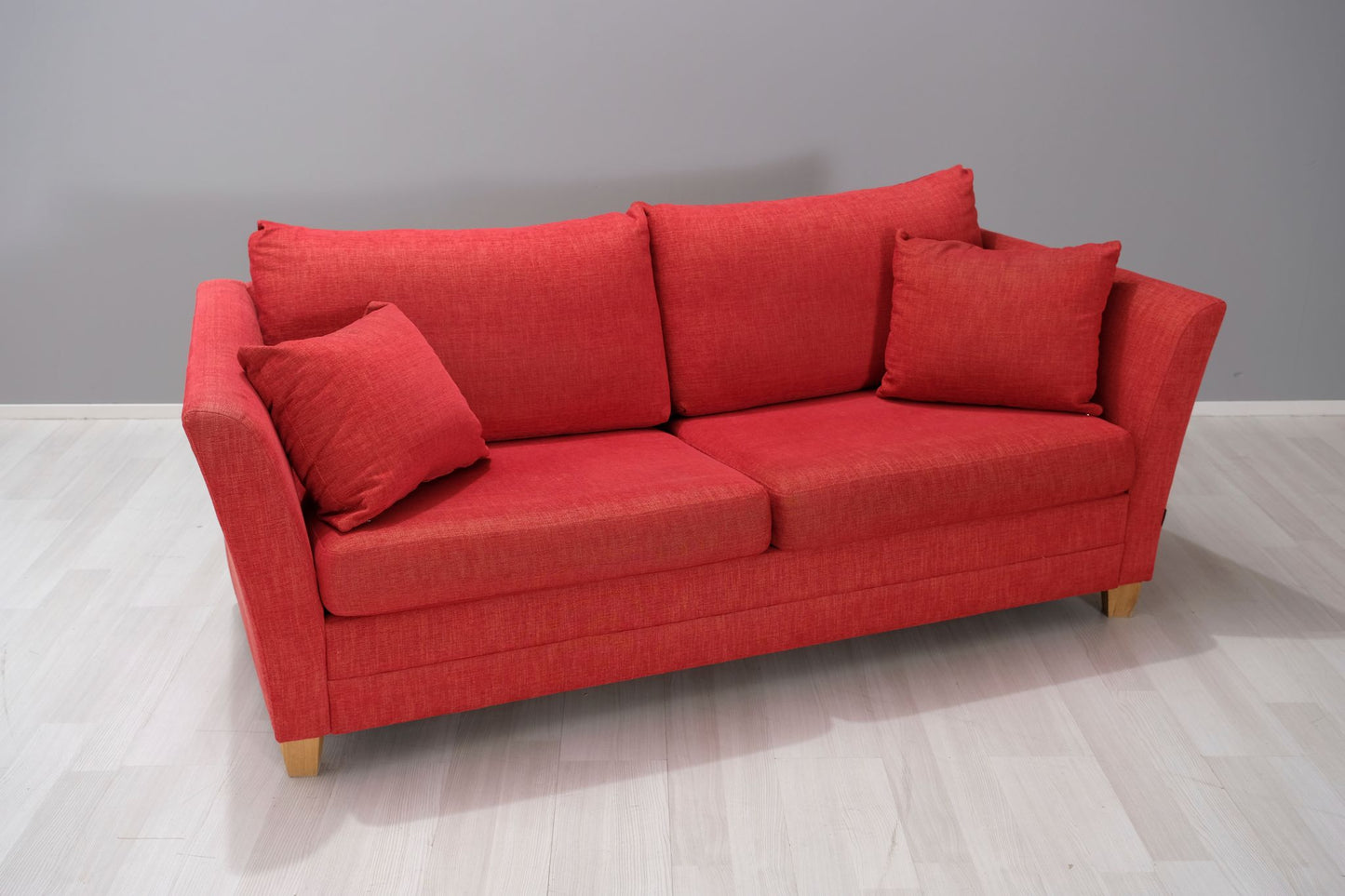 3-sits bäddsoffa röd