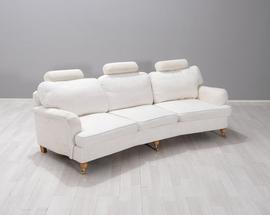 Mio Watford 3-sits tygsoffa vit