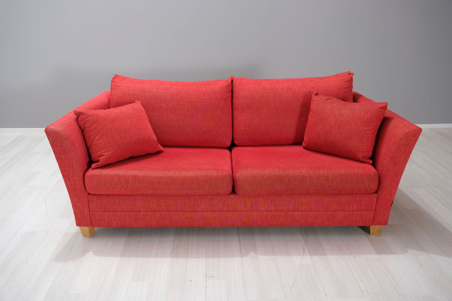 3-sits bäddsoffa röd