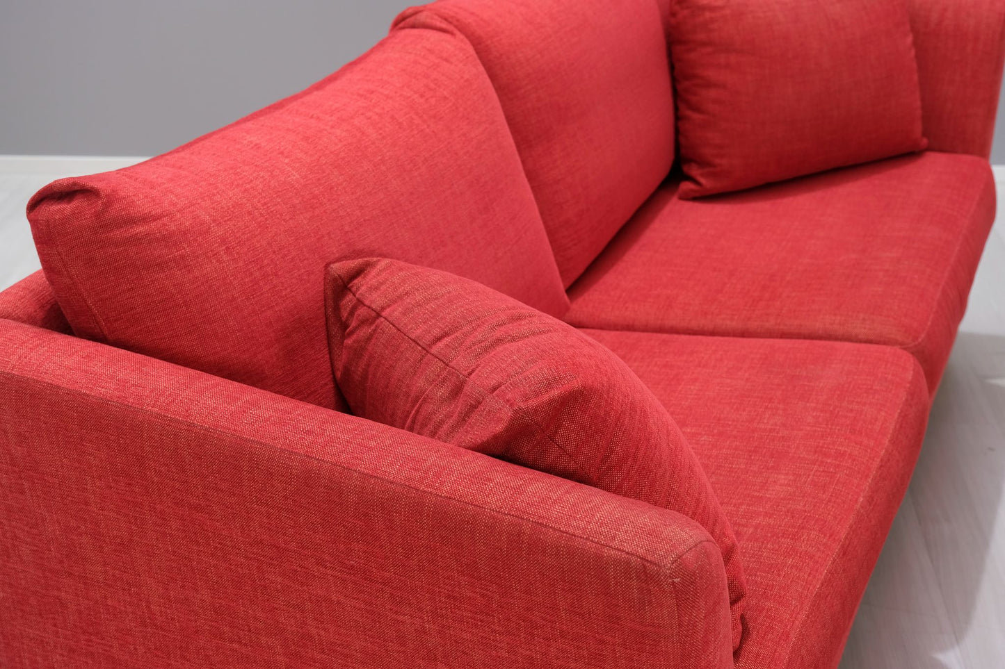 3-sits bäddsoffa röd