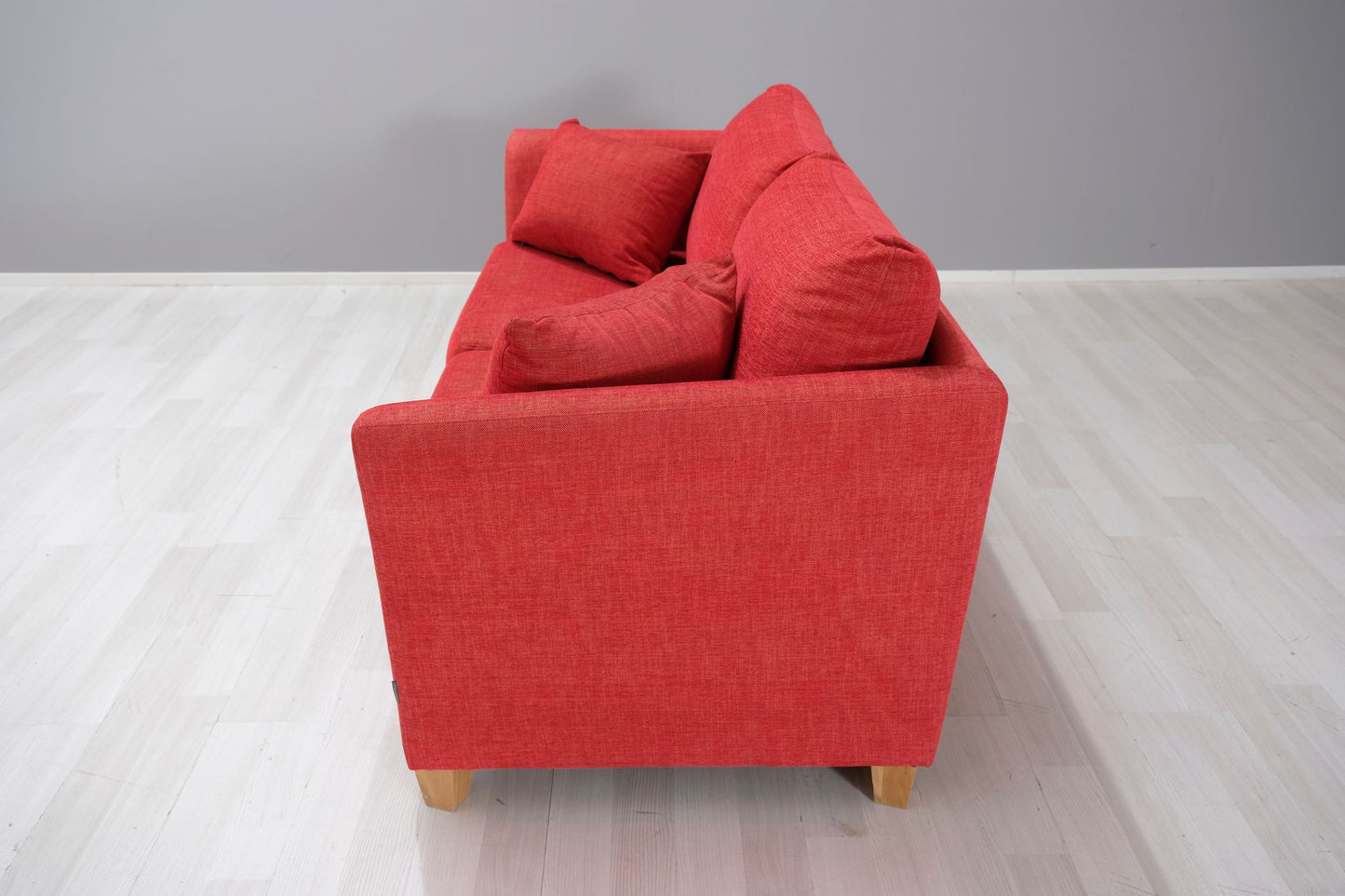 3-sits bäddsoffa röd